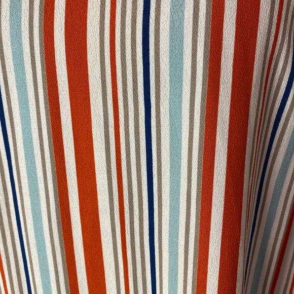 Allen Schwartz Boutique line striped cold shoulder sheath midi dress size 4 - Picture 5 of 11